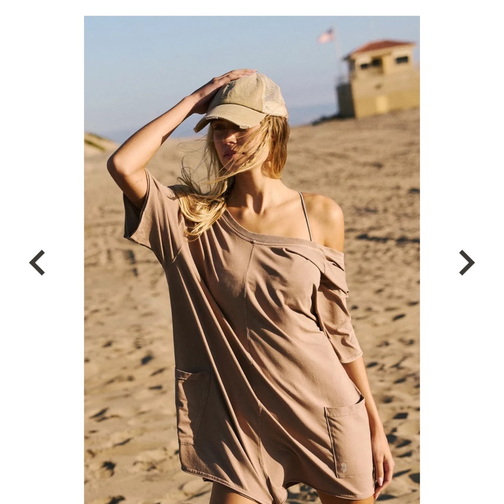 Free People Hot Shot Mocha romper